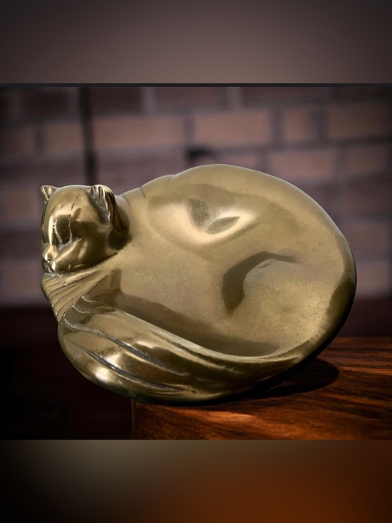 Other - Vintage Brass Cat Trinket Dish